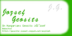 jozsef geosits business card